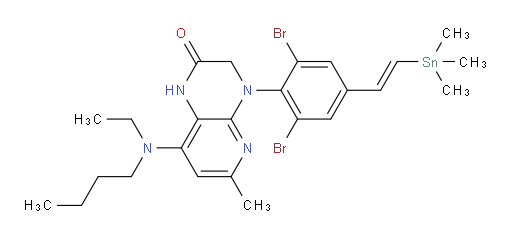 (E)-8-(butyl(ethyl)amino)-4-(2,6-dibromo-4-(2-(trimethylstannyl)vinyl)phenyl)-6-methyl-3,4-dihydropyrido[2,3-b]pyrazin-2(1H)-one