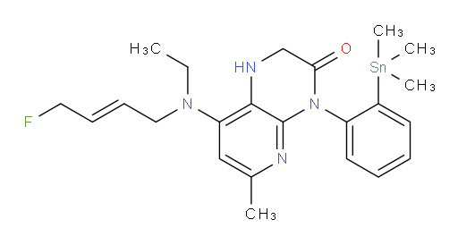 (E)-8-(ethyl(4-fluorobut-2-en-1-yl)amino)-6-methyl-4-(2-(trimethylstannyl)phenyl)-1,2-dihydropyrido[2,3-b]pyrazin-3(4H)-one