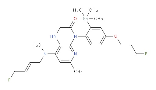 (E)-8-((4-fluorobut-2-en-1-yl)(methyl)amino)-4-(4-(3-fluoropropoxy)-2-(trimethylstannyl)phenyl)-6-methyl-1,2-dihydropyrido[2,3-b]pyrazin-3(4H)-one