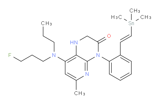 (E)-8-((3-fluoropropyl)(propyl)amino)-6-methyl-4-(2-(2-(trimethylstannyl)vinyl)phenyl)-1,2-dihydropyrido[2,3-b]pyrazin-3(4H)-one