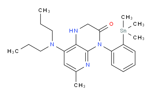 8-(dipropylamino)-6-methyl-4-(2-(trimethylstannyl)phenyl)-1,2-dihydropyrido[2,3-b]pyrazin-3(4H)-one