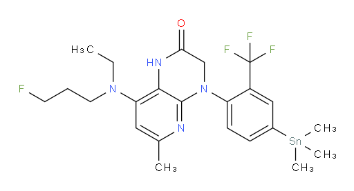 8-(ethyl(3-fluoropropyl)amino)-6-methyl-4-(2-(trifluoromethyl)-4-(trimethylstannyl)phenyl)-3,4-dihydropyrido[2,3-b]pyrazin-2(1H)-one