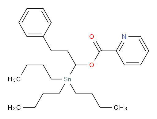 3-苯基-1-(三丁基锡基)丙基 吡啶-2-甲酸酯
