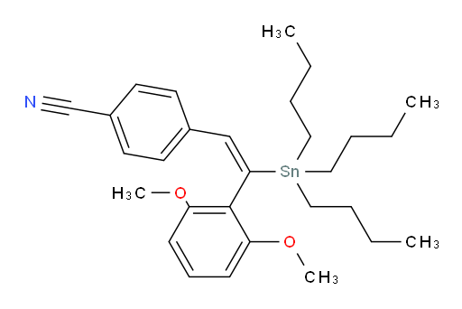 (E)-4-(2-(2,6-二甲氧基苯基)-2-(三丁基锡基)乙烯基)苯腈