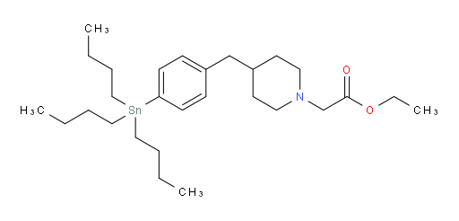 乙基 2-(4-(4-(三丁基锡基)苄基)哌啶-1-基)乙酸酯