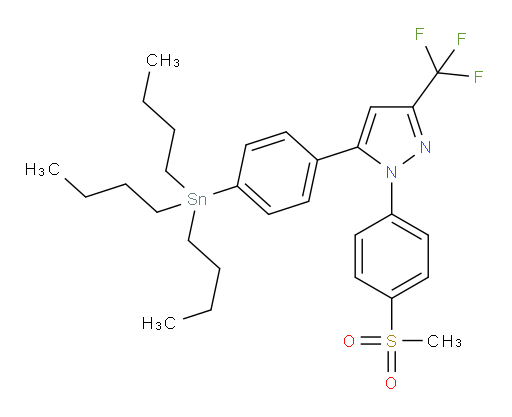 1-(4-(甲基磺酰基)苯基)-5-(4-(三丁基锡基)苯基)-3-(三氟甲基)-1H-吡唑