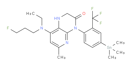 8-(ethyl(3-fluoropropyl)amino)-6-methyl-4-(2-(trifluoromethyl)-4-(trimethylstannyl)phenyl)-1,2-dihydropyrido[2,3-b]pyrazin-3(4H)-one
