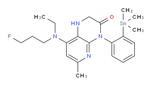 8-(ethyl(3-fluoropropyl)amino)-6-methyl-4-(2-(trimethylstannyl)phenyl)-1,2-dihydropyrido[2,3-b]pyrazin-3(4H)-one