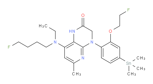 8-(ethyl(4-fluorobutyl)amino)-4-(2-(2-fluoroethoxy)-4-(trimethylstannyl)phenyl)-6-methyl-3,4-dihydropyrido[2,3-b]pyrazin-2(1H)-one