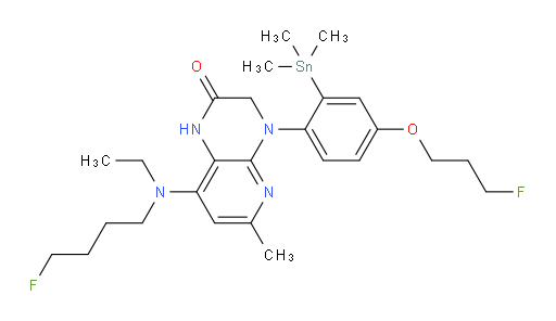 8-(ethyl(4-fluorobutyl)amino)-4-(4-(3-fluoropropoxy)-2-(trimethylstannyl)phenyl)-6-methyl-3,4-dihydropyrido[2,3-b]pyrazin-2(1H)-one