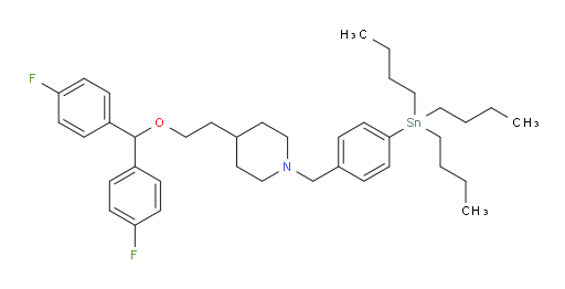 4-(2-(bis(4-fluorophenyl)methoxy)ethyl)-1-(4-(tributylstannyl)benzyl)piperidine