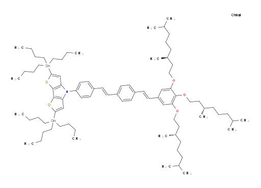 2,6-双(三丁基锡基)-4-(4-((E)-4-((E)-3,4,5-三(((S)-3,7-二甲基辛氧基))苯乙烯基)苯乙烯基)苯基)-4H-二噻吩并[3,2-b:2',3'-d]吡咯