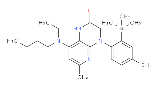8-(butyl(ethyl)amino)-6-methyl-4-(4-methyl-2-(trimethylstannyl)phenyl)-3,4-dihydropyrido[2,3-b]pyrazin-2(1H)-one
