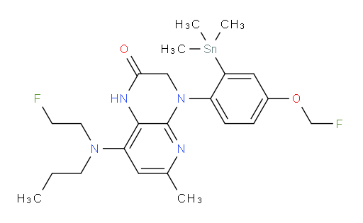 8-((2-fluoroethyl)(propyl)amino)-4-(4-(fluoromethoxy)-2-(trimethylstannyl)phenyl)-6-methyl-3,4-dihydropyrido[2,3-b]pyrazin-2(1H)-one