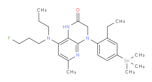 4-(2-ethyl-4-(trimethylstannyl)phenyl)-8-((3-fluoropropyl)(propyl)amino)-6-methyl-3,4-dihydropyrido[2,3-b]pyrazin-2(1H)-one