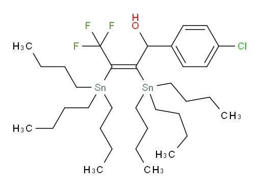 (Z)-1-(4-chlorophenyl)-4,4,4-trifluoro-2,3-bis(tributylstannyl)but-2-en-1-ol