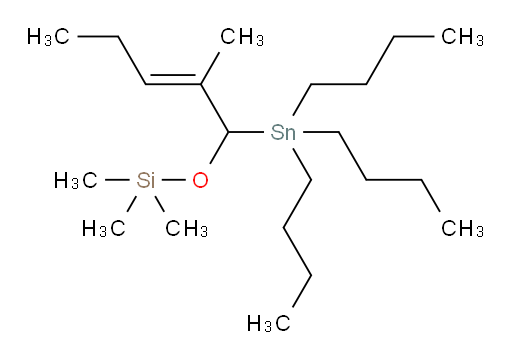 (E)-trimethyl((2-methyl-1-(tributylstannyl)pent-2-en-1-yl)oxy)silane