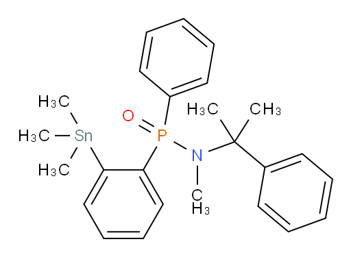 N-甲基-P-苯基-N-(2-苯基丙-2-基)-P-(2-(三甲基锡基)苯基)phosphinic 酰胺