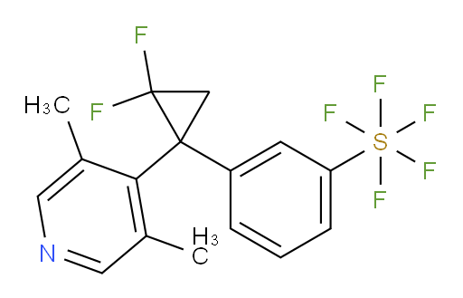 3-(1-(3,5-dimethylpyridin-4-yl)-2,2-difluorocyclopropyl)(pentafluoromercapto)benzene