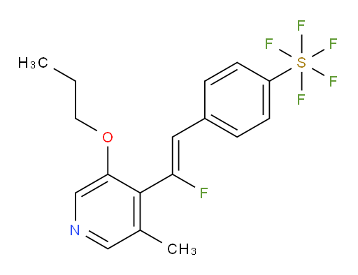 (Z)-4-(2-fluoro-2-(3-methyl-5-propoxypyridin-4-yl)vinyl)(pentafluoromercapto)benzene