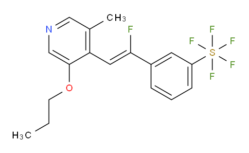 (Z)-3-(1-fluoro-2-(3-methyl-5-propoxypyridin-4-yl)vinyl)(pentafluoromercapto)benzene