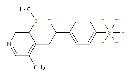4-(1-fluoro-2-(3-methyl-5-(methylthio)pyridin-4-yl)ethyl)(pentafluoromercapto)benzene