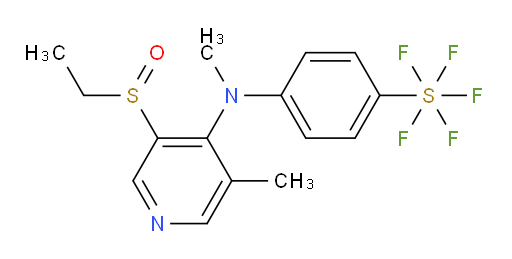4-((3-(ethylsulfinyl)-5-methylpyridin-4-yl)(methyl)amino)(pentafluoromercapto)benzene