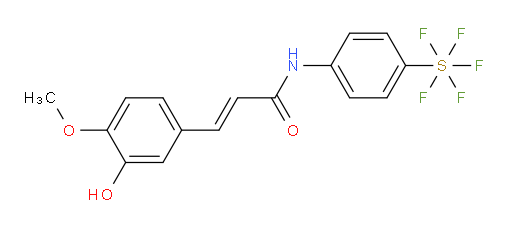 [4-[[3-(3-hydroxy-4-methoxyphenyl)-1-oxo-2-propen-1-yl]amino]phenyl]sulfur pentafluoride