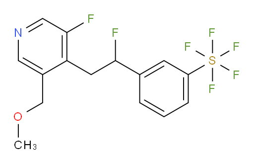 3-(1-fluoro-2-(3-fluoro-5-(methoxymethyl)pyridin-4-yl)ethyl)(pentafluoromercapto)benzene