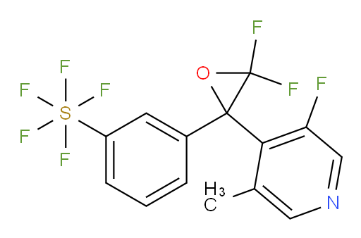 3-(3,3-difluoro-2-(3-fluoro-5-methylpyridin-4-yl)oxiran-2-yl)(pentafluoromercapto)benzene