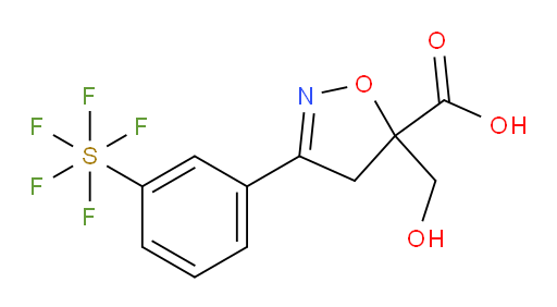 5-(hydroxymethyl)-3-(3-(pentafluoromercapto)phenyl)-4,5-dihydroisoxazole-5-carboxylic acid