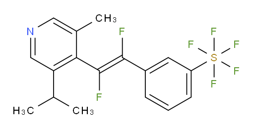 (E)-3-(1,2-difluoro-2-(3-isopropyl-5-methylpyridin-4-yl)vinyl)(pentafluoromercapto)benzene