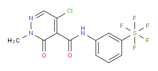 5-chloro-N-(3-(pentafluoromercapto)phenyl)-2-methyl-3-oxo-2,3-dihydropyridazine-4-carboxamide
