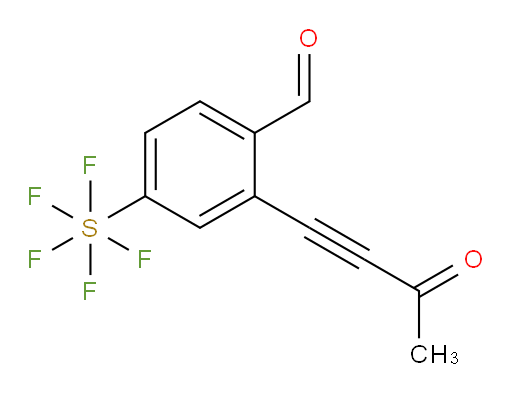 4-(pentafluoromercapto)-2-(3-oxobut-1-yn-1-yl)benzaldehyde