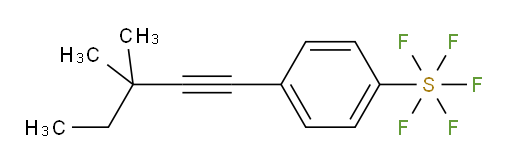 4-(3,3-dimethylpent-1-yn-1-yl)(pentafluoromercapto)benzene