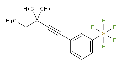 3-(3,3-dimethylpent-1-yn-1-yl)(pentafluoromercapto)benzene
