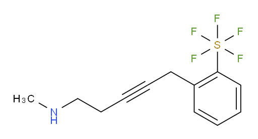 [2-[5-(methylamino)-2-pentyn-1-yl]phenyl]sulfur pentafluoride
