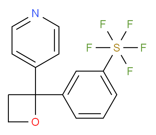 3-(2-(pyridin-4-yl)oxetan-2-yl)(pentafluoromercapto)benzene