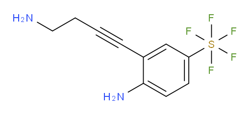 4-amino-3-(4-aminobut-1-yn-1-yl)(pentafluoromercapto)benzene