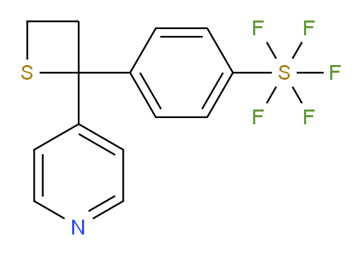 4-(2-(pyridin-4-yl)thietan-2-yl)(pentafluoromercapto)benzene