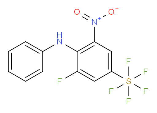3-fluoro-5-nitro-4-(phenylamino)(pentafluoromercapto)benzene