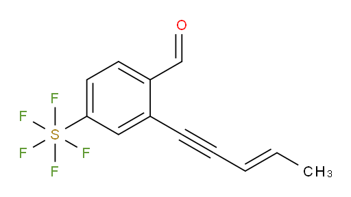 (E)-4-(pentafluoromercapto)-2-(pent-3-en-1-yn-1-yl)benzaldehyde