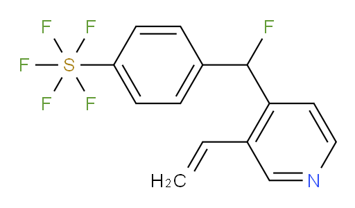 4-(fluoro(3-vinylpyridin-4-yl)methyl)(pentafluoromercapto)benzene