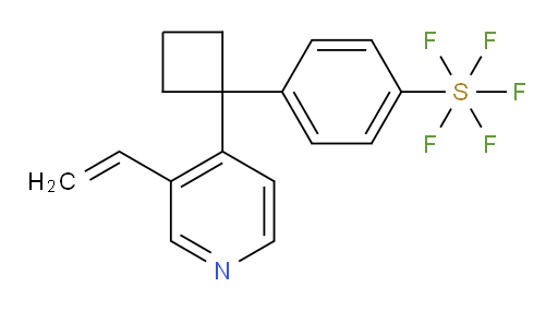 4-(1-(3-vinylpyridin-4-yl)cyclobutyl)(pentafluoromercapto)benzene