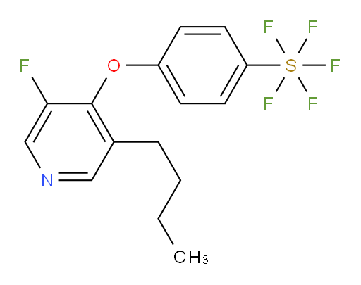 4-((3-butyl-5-fluoropyridin-4-yl)oxy)(pentafluoromercapto)benzene
