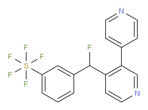 3-([3,4'-bipyridin]-4-ylfluoromethyl)(pentafluoromercapto)benzene
