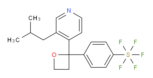 4-(2-(3-isobutylpyridin-4-yl)oxetan-2-yl)(pentafluoromercapto)benzene