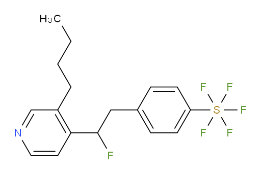4-(2-(3-butylpyridin-4-yl)-2-fluoroethyl)(pentafluoromercapto)benzene