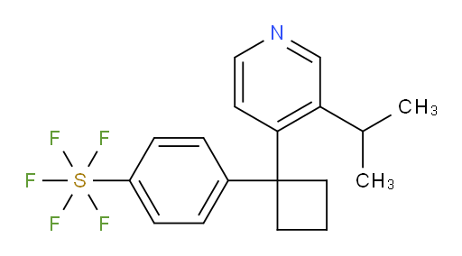 4-(1-(3-isopropylpyridin-4-yl)cyclobutyl)(pentafluoromercapto)benzene