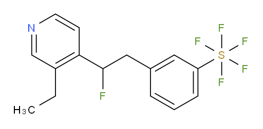 3-(2-(3-ethylpyridin-4-yl)-2-fluoroethyl)(pentafluoromercapto)benzene